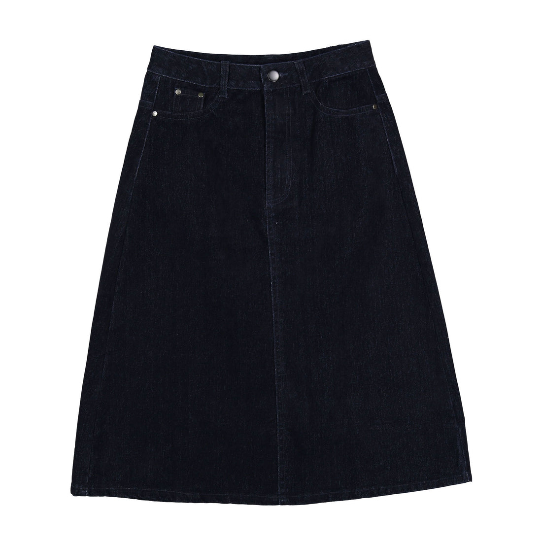 ELEMENTS Navy Denim Mid Calf Skirt