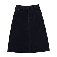 ELEMENTS Navy Denim Mid Calf Skirt