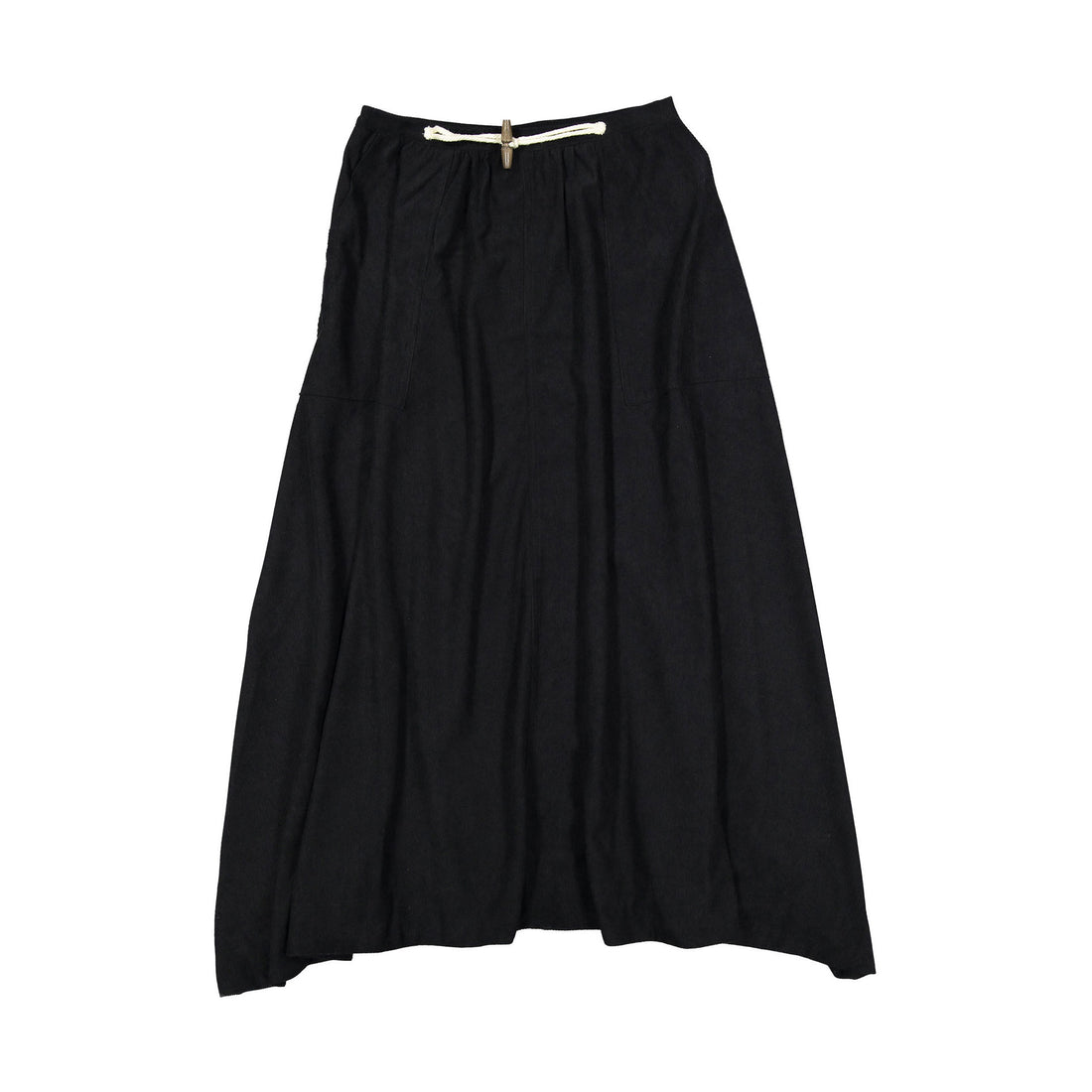 HEV Black Paneled Cord Skirt
