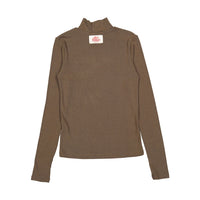 Clubhouse Mocha Shoe Embroidered Turtleneck