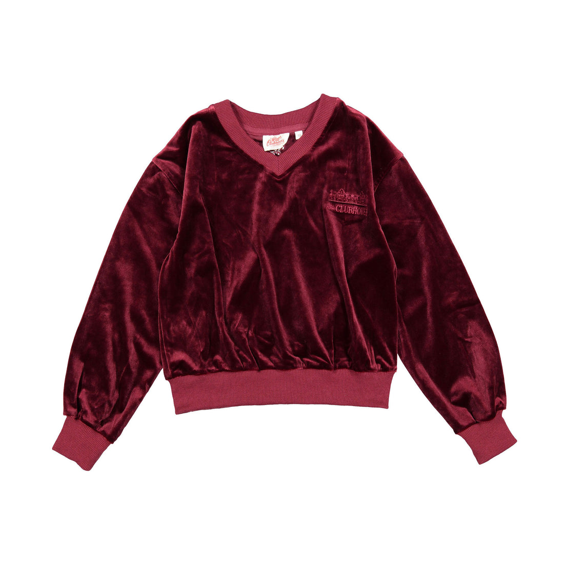 Clubhouse Burgundy Velvet Sweatshirt