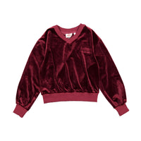 Clubhouse Burgundy Velvet Sweatshirt