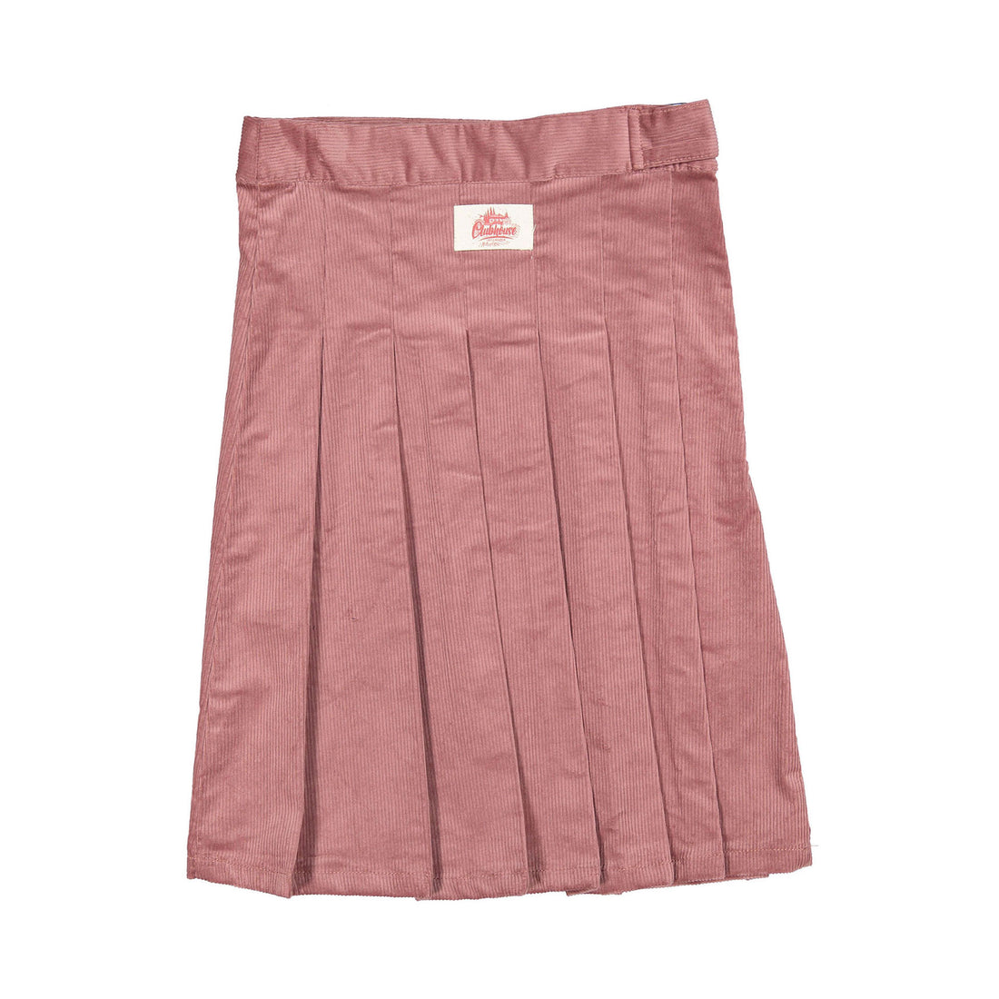 Clubhouse Pink Corduroy Belt Detail Pleated Skirt