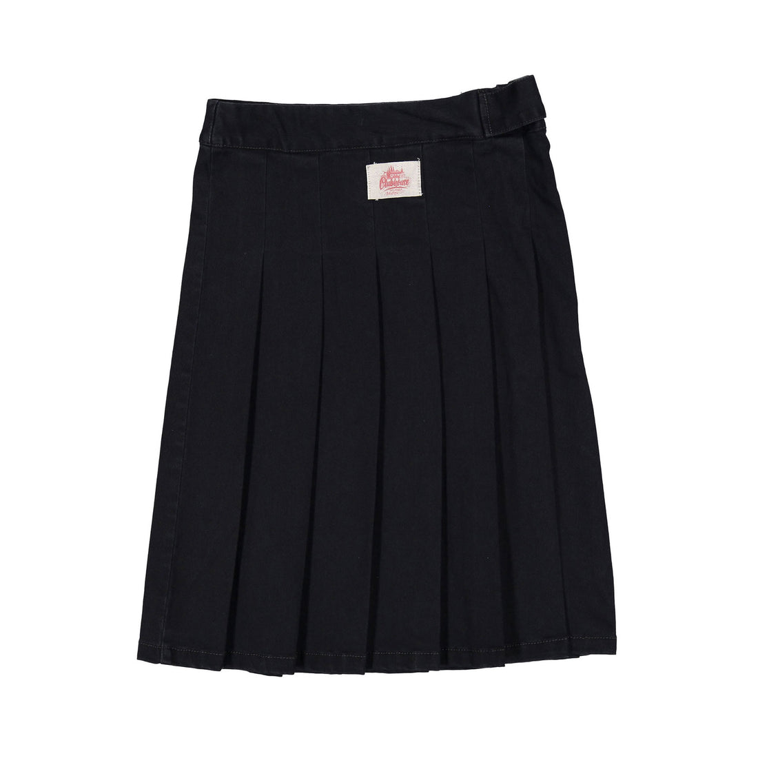 Clubhouse Black Denim Belt Detail Pleated Skirt