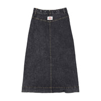 Clubhouse Black Denim Stitched Maxi Skirt