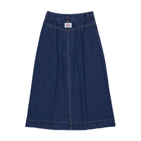 Clubhouse Blue Denim Stitched Maxi Skirt