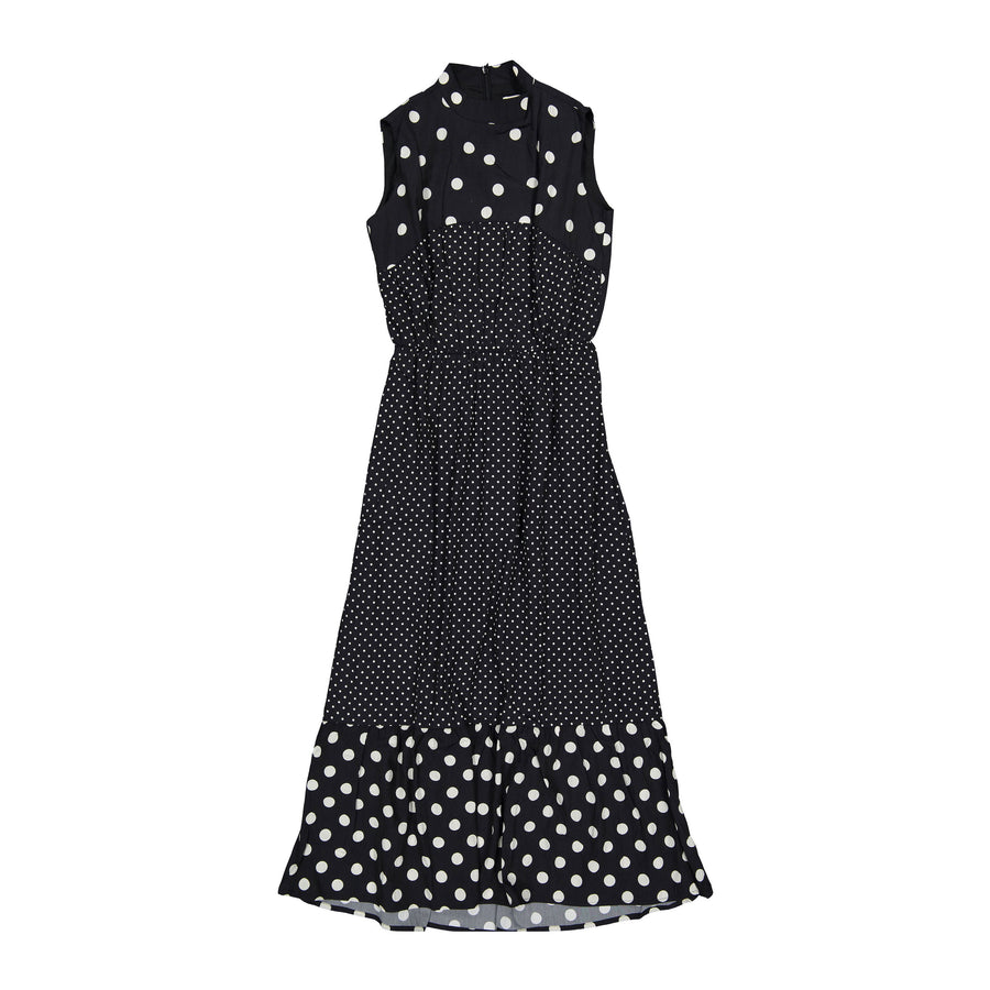 Clubhouse Black Polka Dot Sleeveless Dress