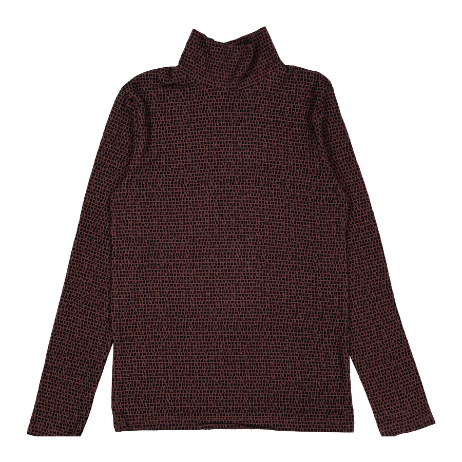 ELEMENTS Brown Logo Turtleneck