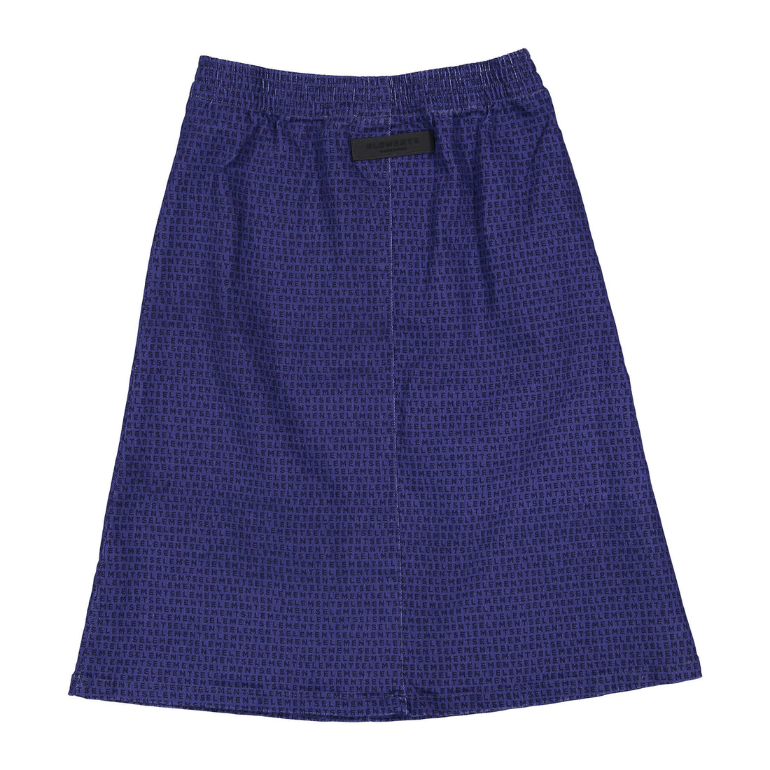 ELEMENTS Navy Logo All Over Knee Length Skirt