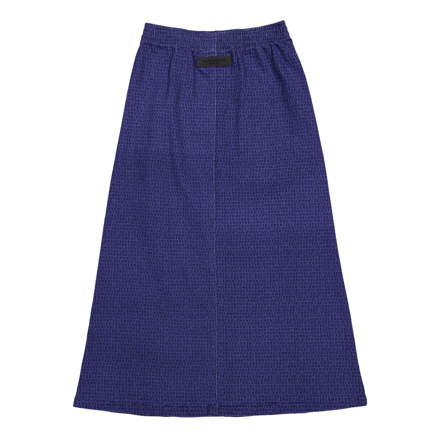 ELEMENTS Navy Logo All Over Maxi Skirt