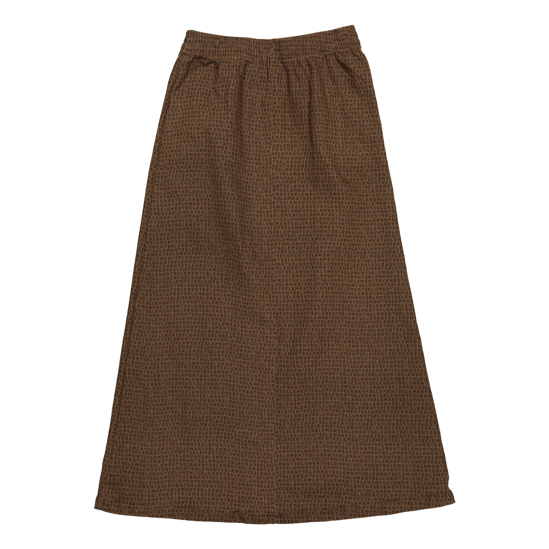 ELEMENTS Brown Logo All Over Maxi Skirt