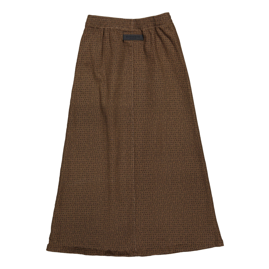 ELEMENTS Brown Logo All Over Maxi Skirt