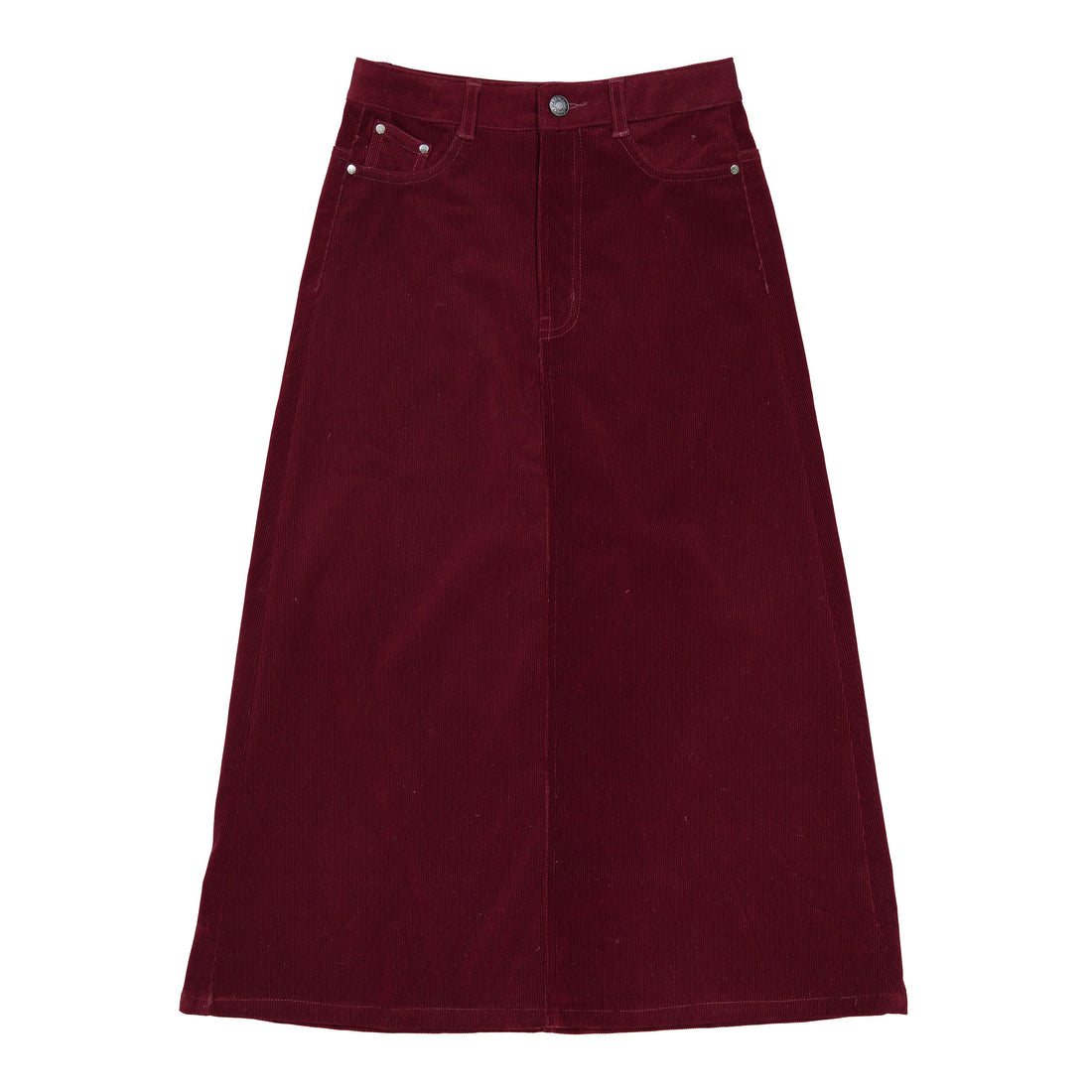 ELEMENTS Maroon Corduroy Maxi Skirt