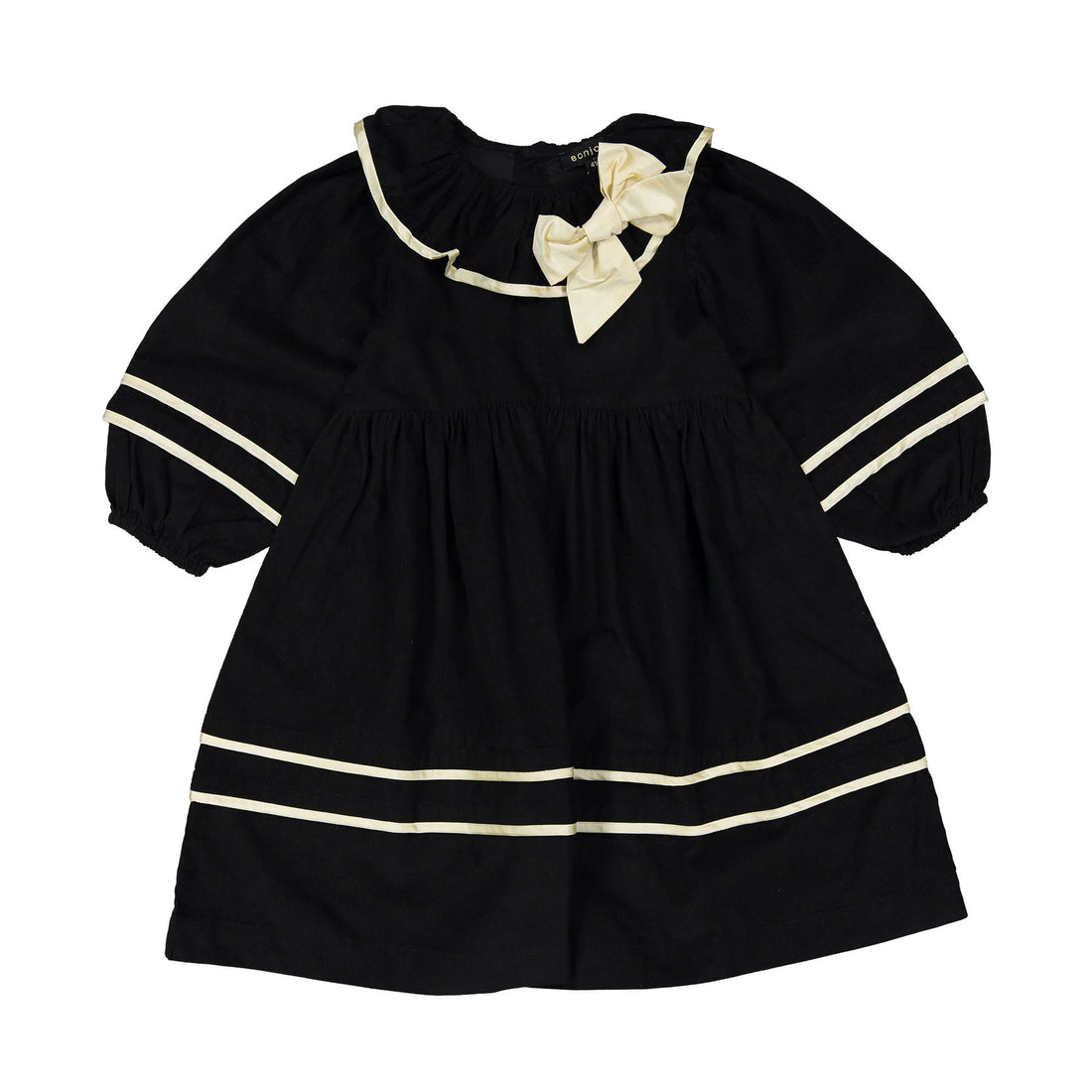 Bonjour Black Baby Cord Dress