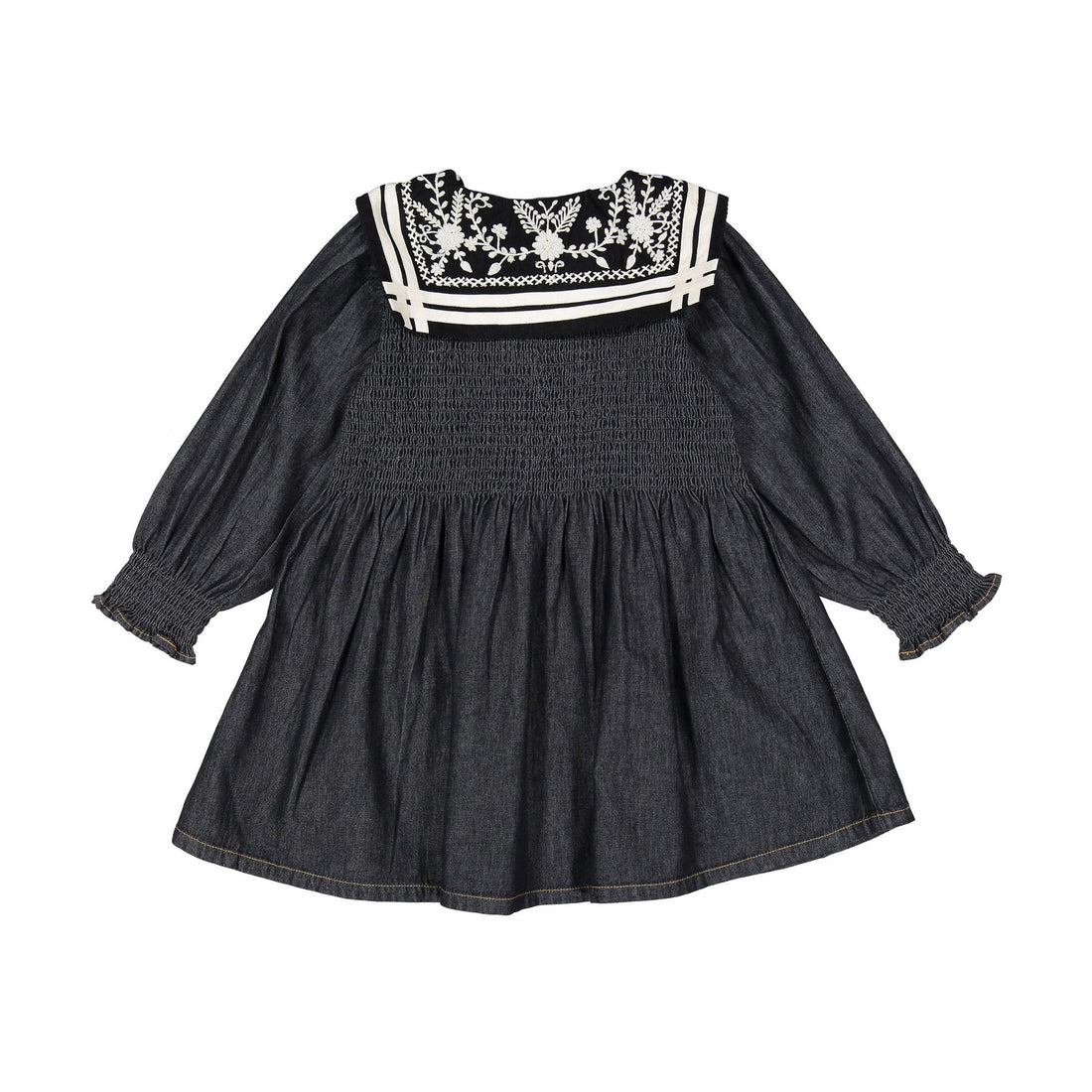 Bonjour Black Denim Sailor Collar Tunique