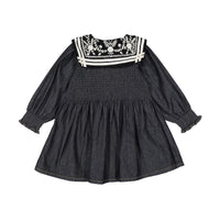Bonjour Black Denim Sailor Collar Tunique