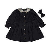 Bonjour Black Dot Print Tunique + Hair Clip