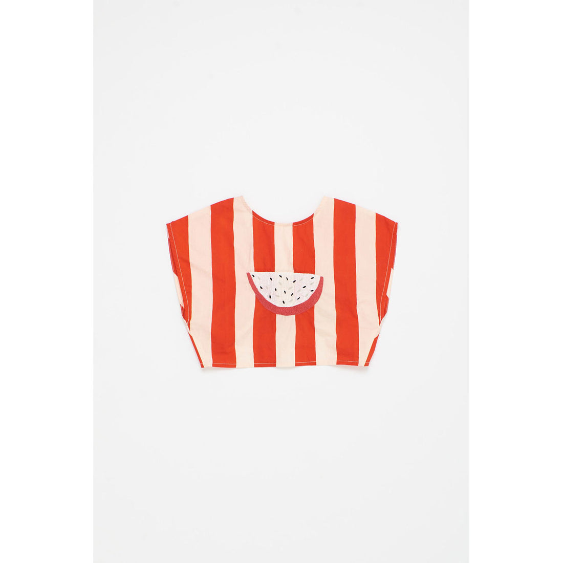 Maison Mangostan White/Red Watermelon Stripes Top