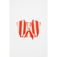 Maison Mangostan White/Red Watermelon Stripes Top