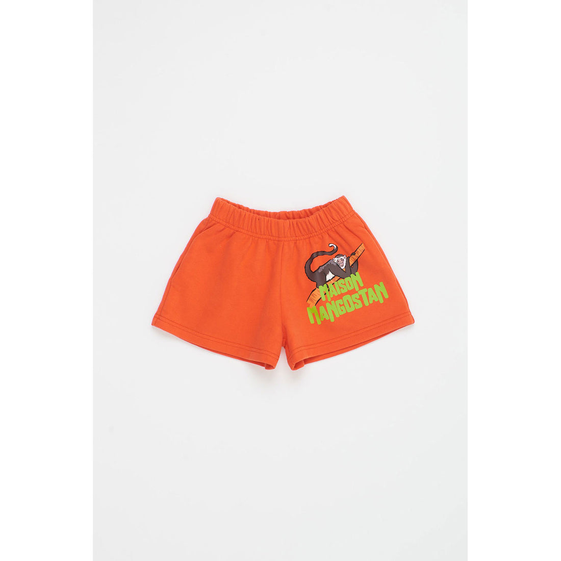 Maison Mangostan Red Monkey Log Sweat short