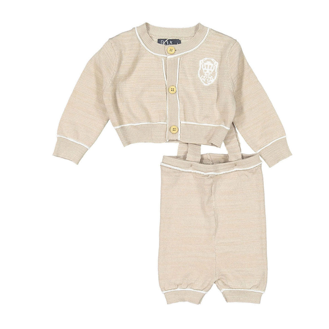 Belati Beige Slub Short Set