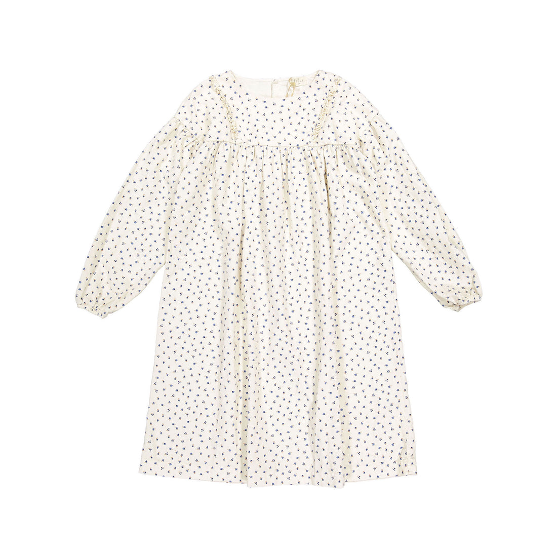 Buho Ivory Fall Soft Velour Dress