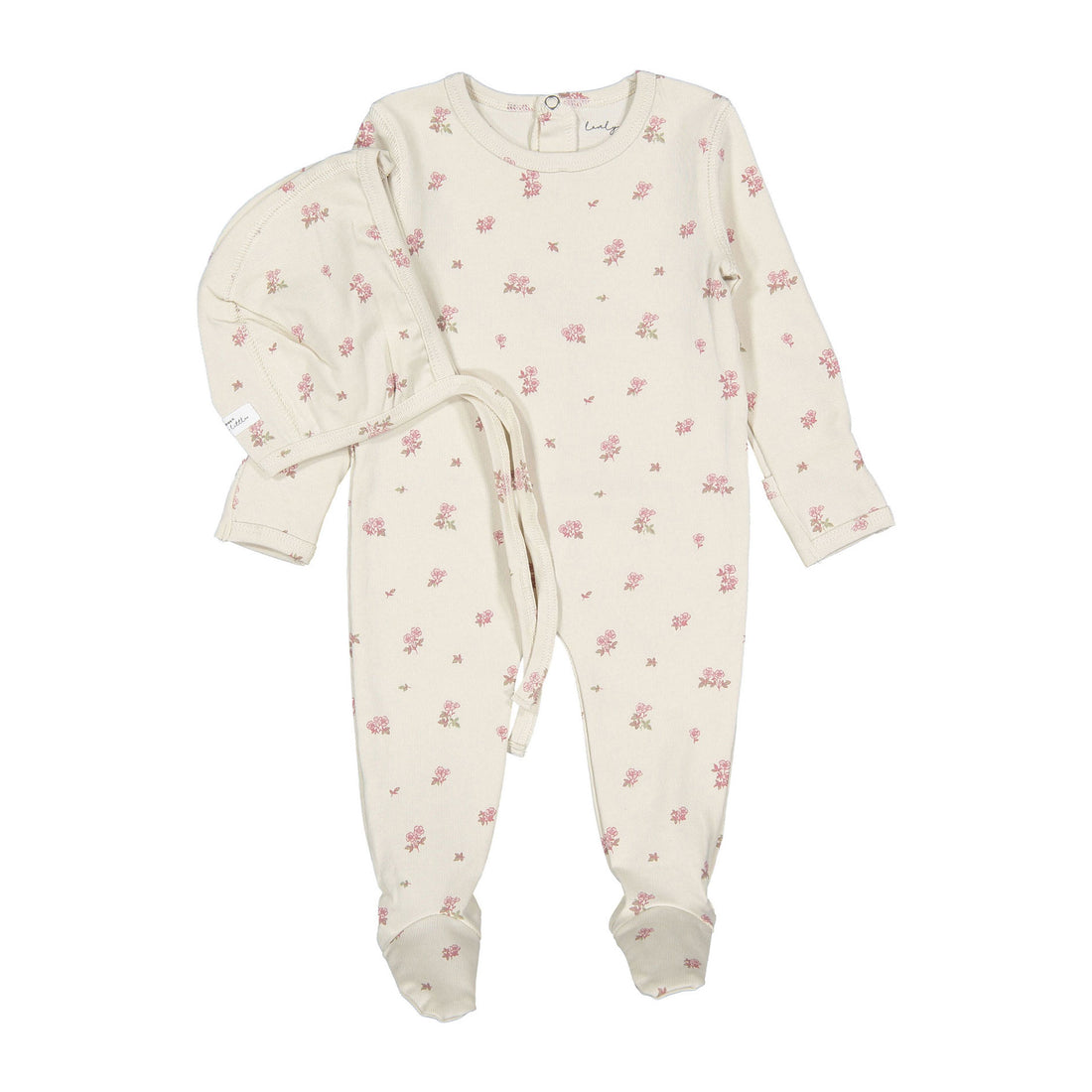 Lovely Littles The Printed Romper + Bonnet- Azelea