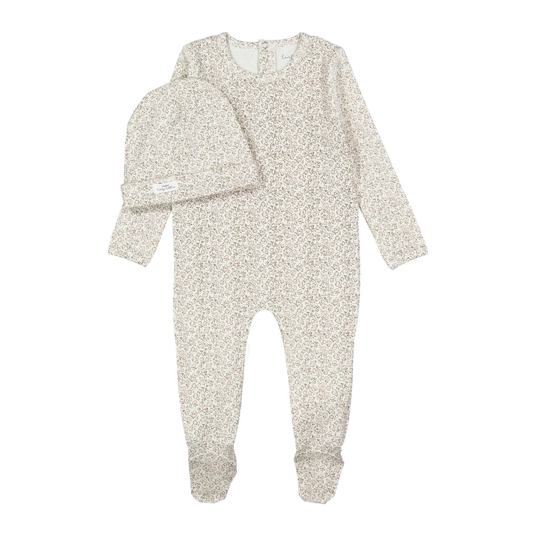 Lovely Littles The Printed Romper + Hat - Paige Pink