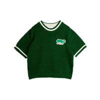 Mini Rodini Green Lizard Patch Crochet Knit Tee