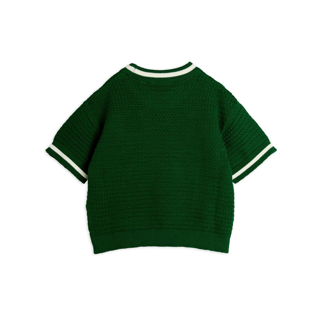 Mini Rodini Green Lizard Patch Crochet Knit Tee