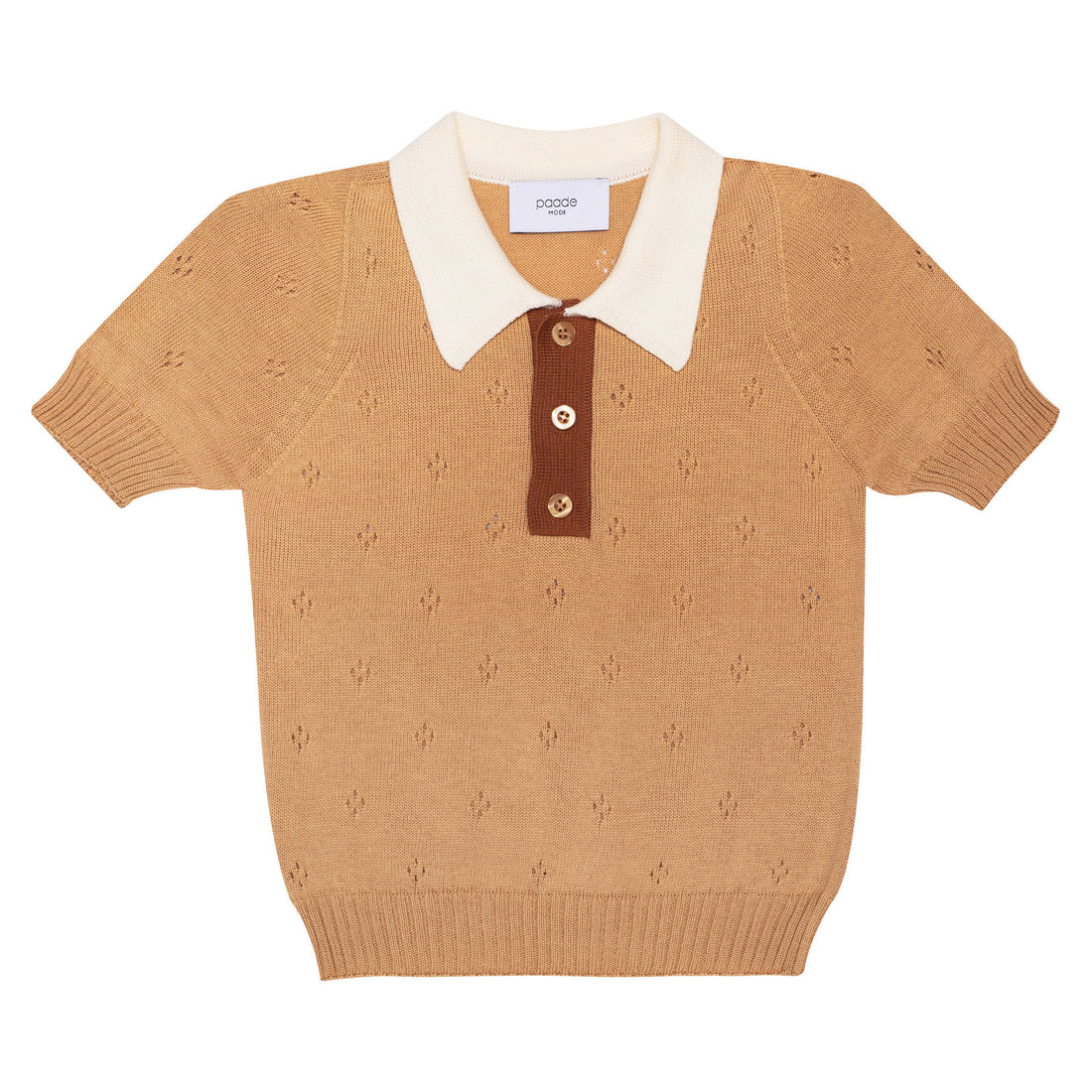 Paade Mode Beige Lemonade Knit Polo Shirt