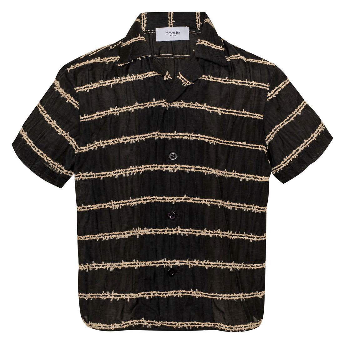 Paade Mode Black Skyline Cotton Shirt