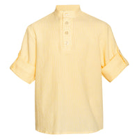 Paade Mode Yellow Lily Cotton Shirt