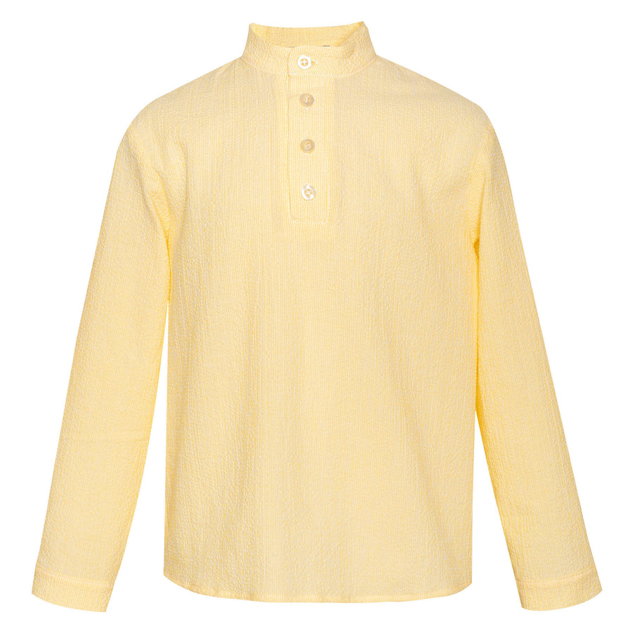 Paade Mode Yellow Lily Cotton Shirt
