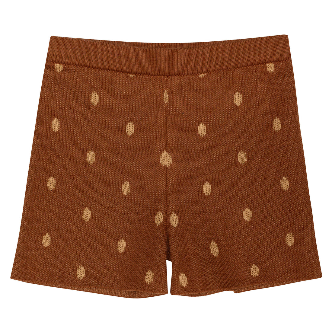 Paade Mode Brown Berry Knit Cotton Shorts