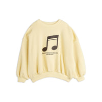 Mini Rodini Yellow Note Embroidered Sweatshirt
