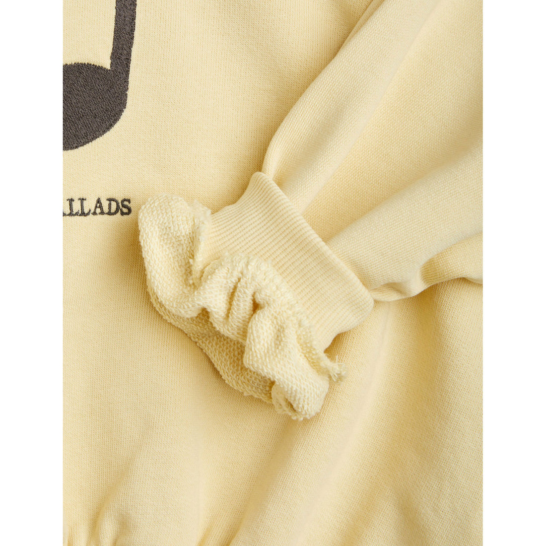 Mini Rodini Yellow Note Embroidered Sweatshirt