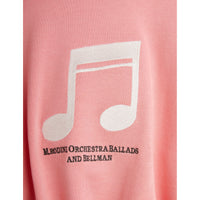 Mini Rodini Pink Note Embroidered Sweatshirt