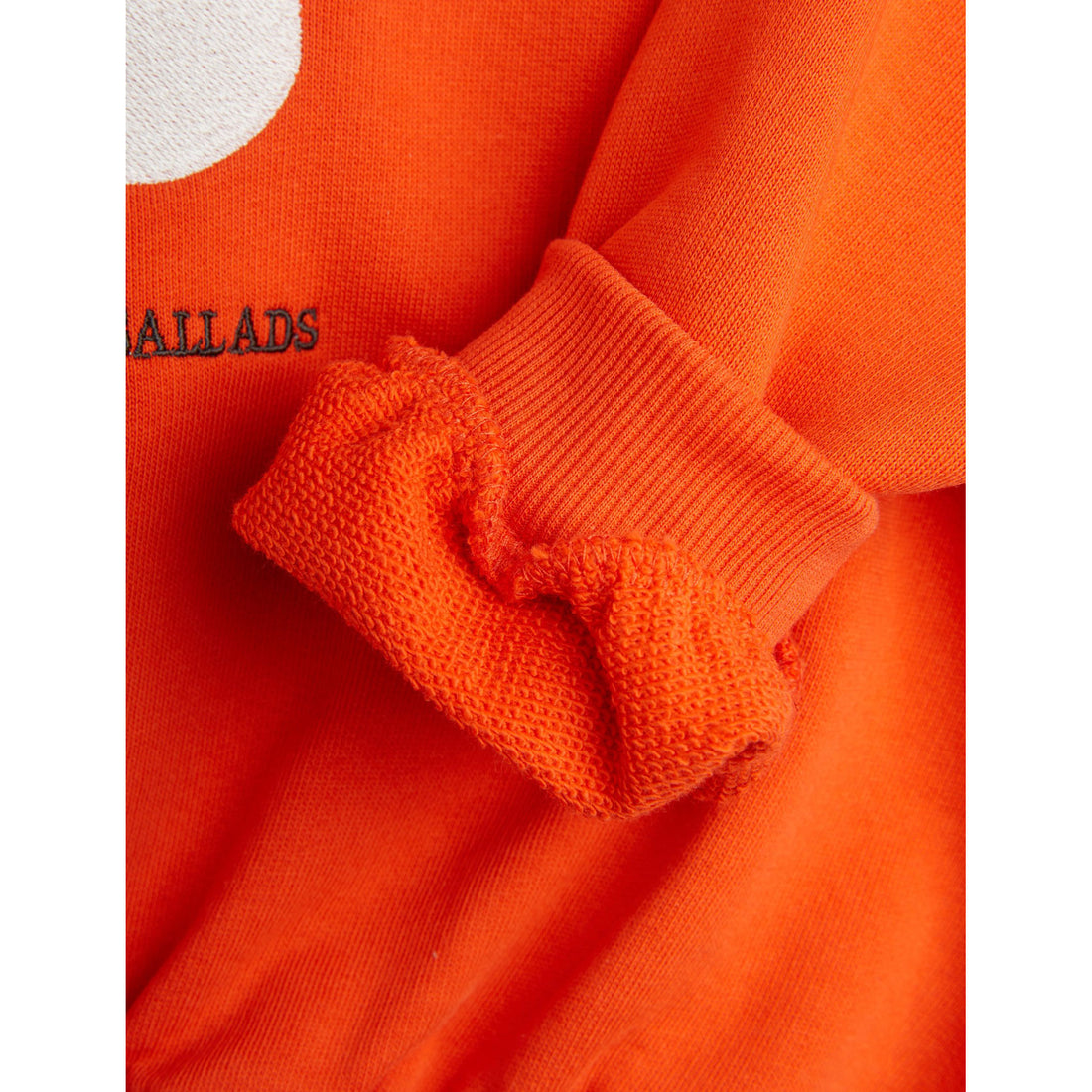 Mini Rodini Red Note Embroidered Sweatshirt
