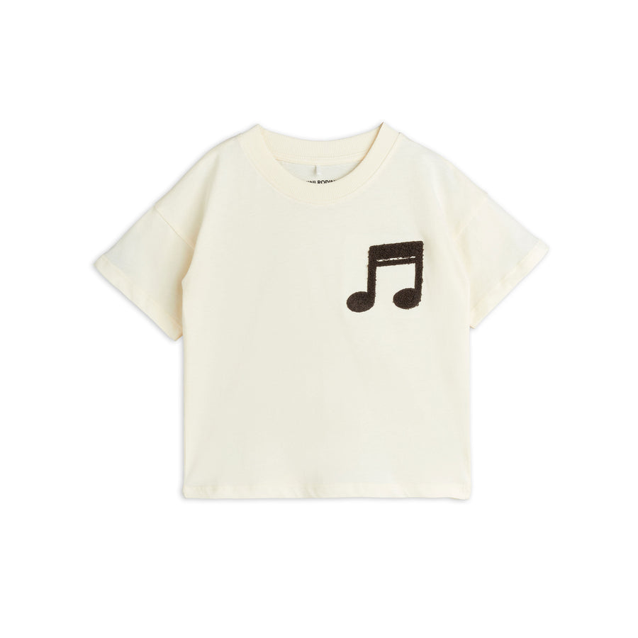 Mini Rodini Off White Note Chenille Tee