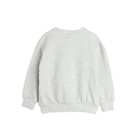 Mini Rodini Grey Melange Arrowed Heart Chenille Sweatshirt
