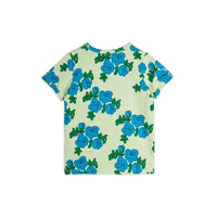 Mini Rodini Green Blue Roses Tee