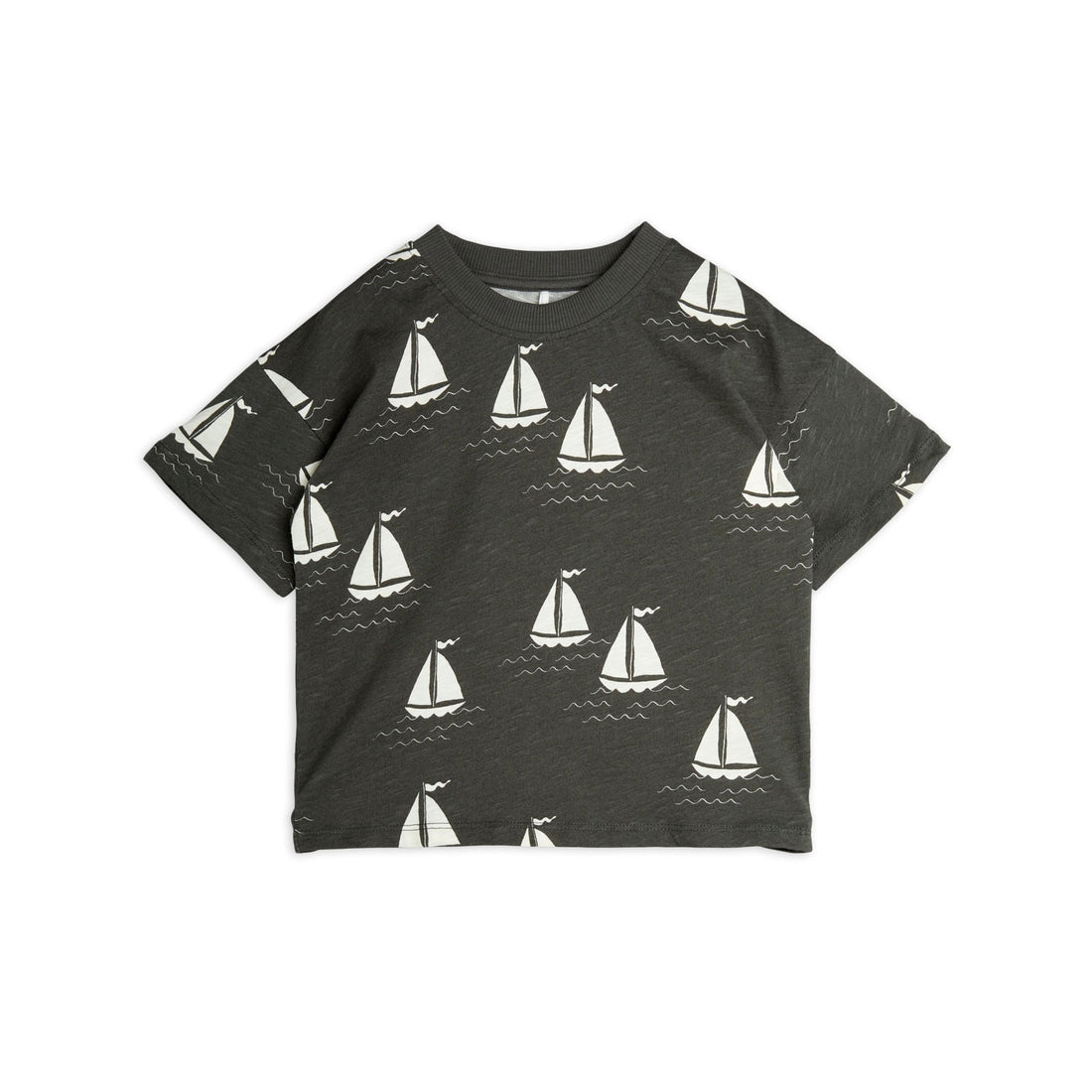 Mini Rodini Grey Sailing Boats Tee