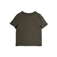 Mini Rodini Faded Black Seagull Embroidered Tee