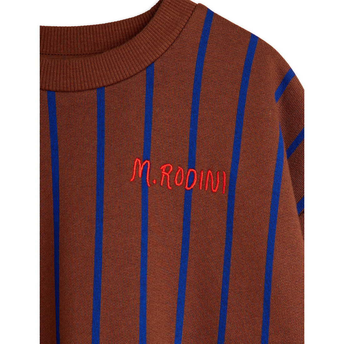 Mini Rodini Brown Vertical Stripe Sweatshirt