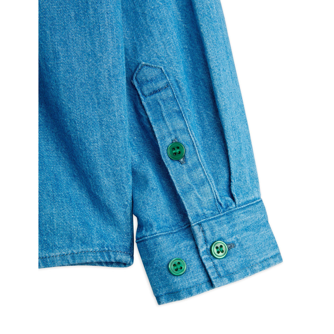 Mini Rodini Blue Note Embroidered Denim Shirt