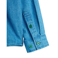 Mini Rodini Blue Note Embroidered Denim Shirt