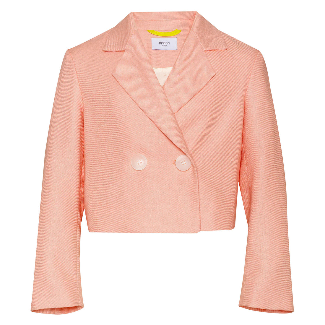 Paade Mode Pink Linen Blend Crop Jacket
