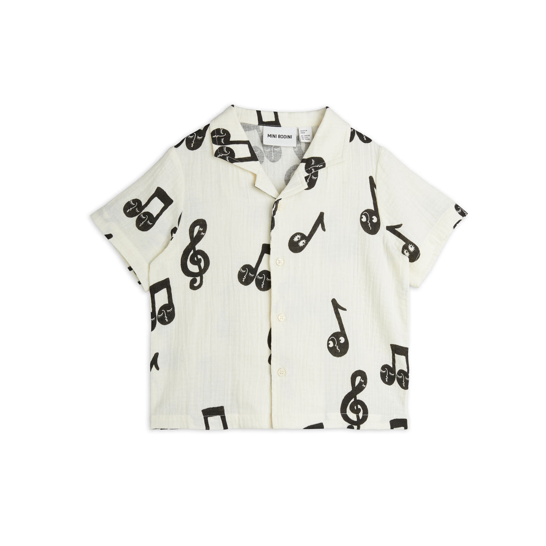 Mini Rodini White Note Muslin Shirt