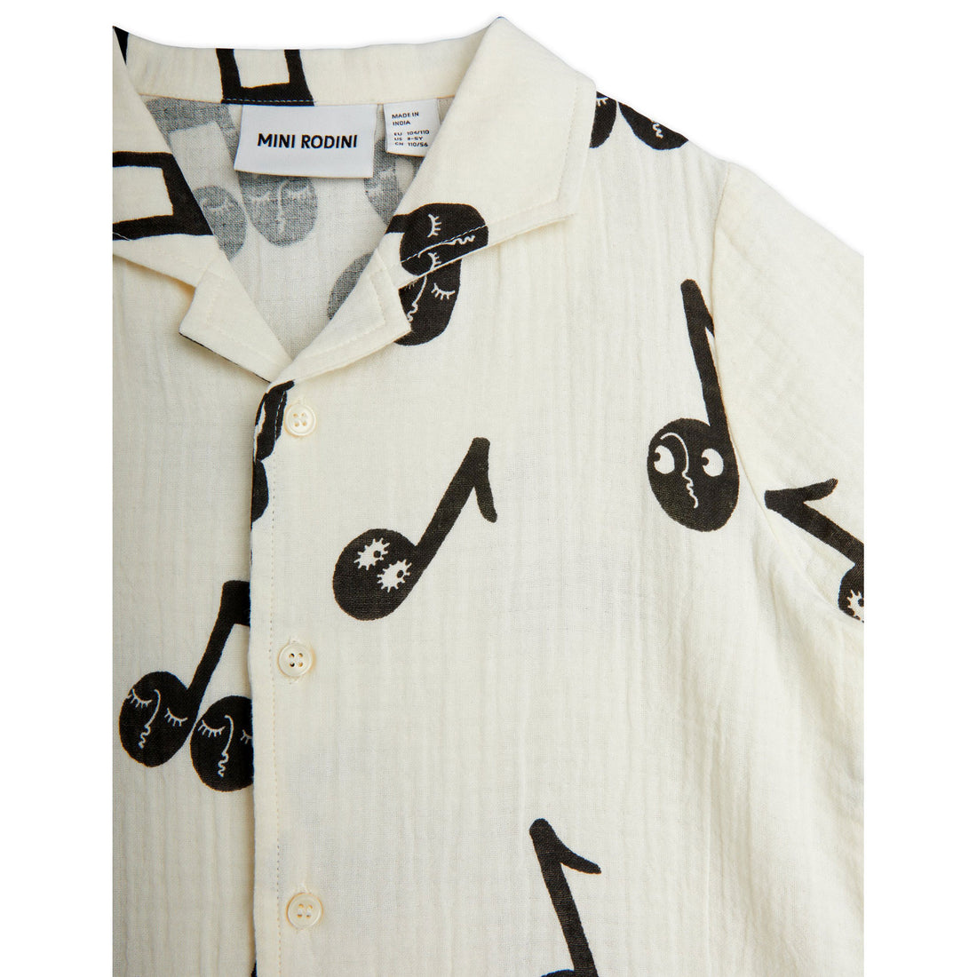 Mini Rodini White Note Muslin Shirt